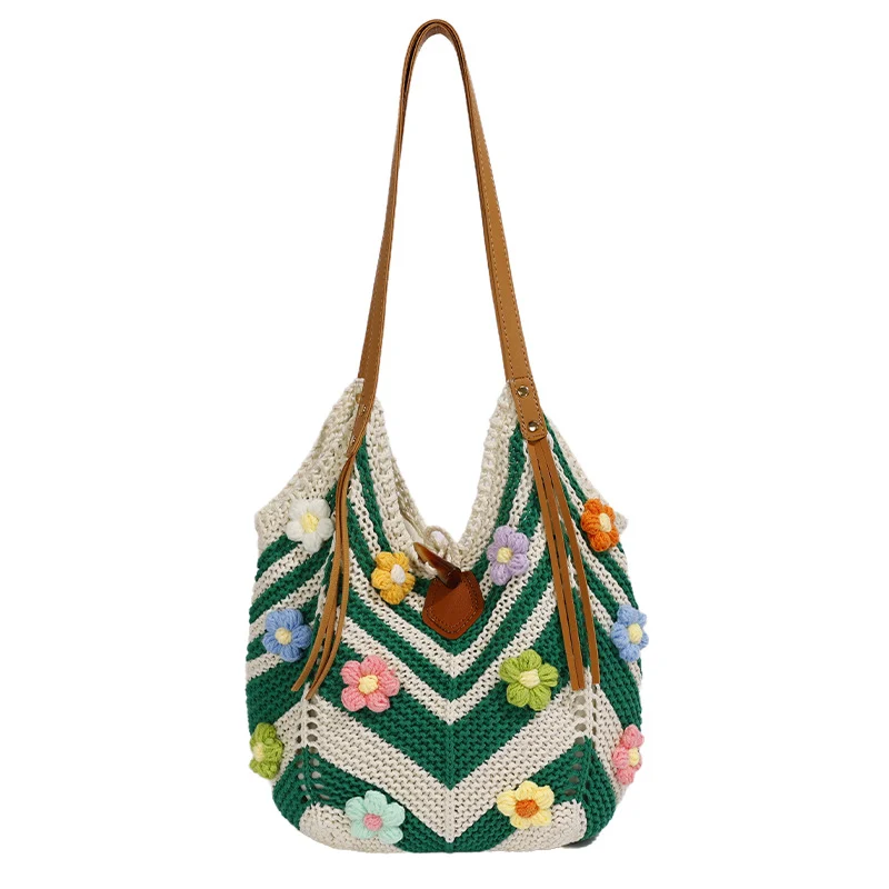 Womens Cute Knitted Fashionable Casual Shoulder Bag — image 8