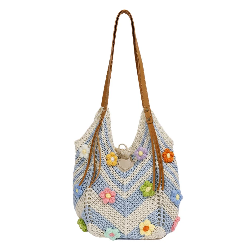 Womens Cute Knitted Fashionable Casual Shoulder Bag — image 3