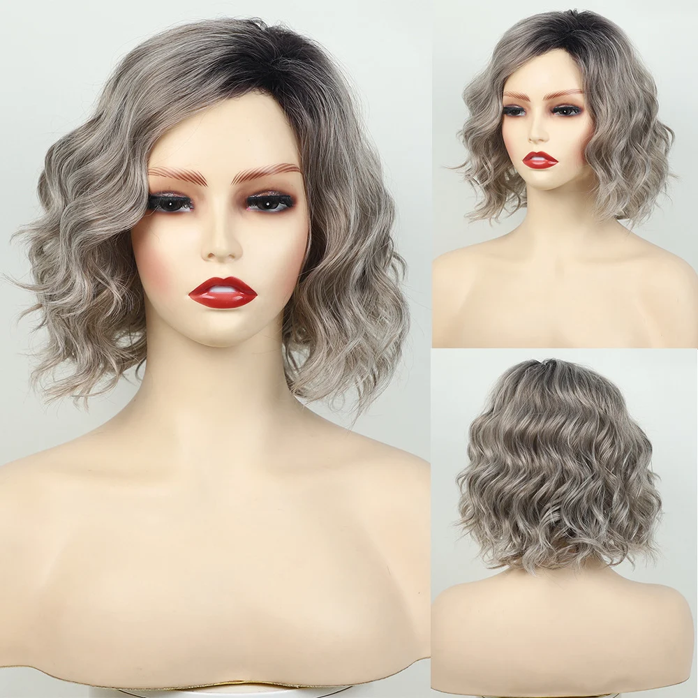Womens Dyed Mid-length Curly Hair — image 2