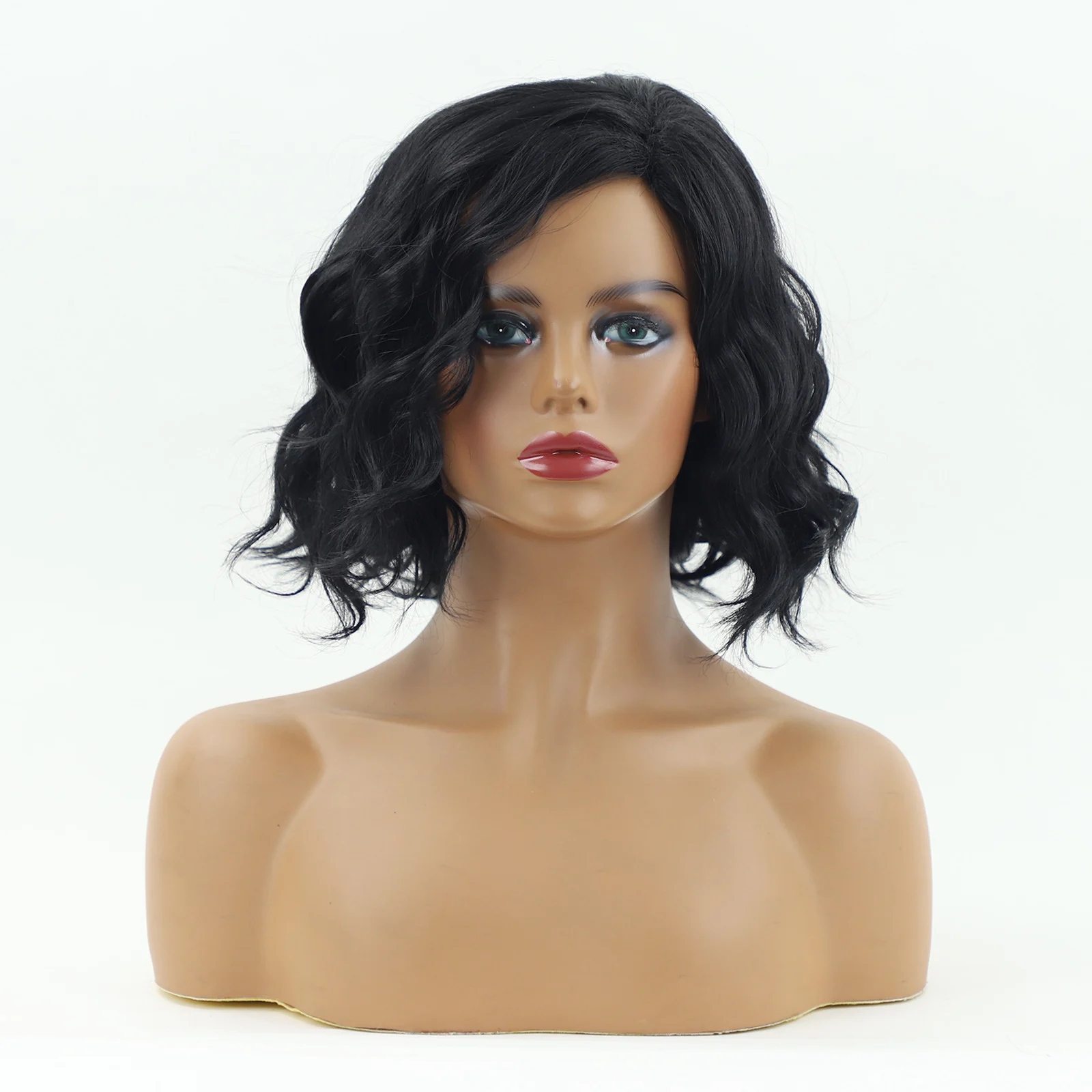 Womens Dyed Mid-length Curly Hair — image 9