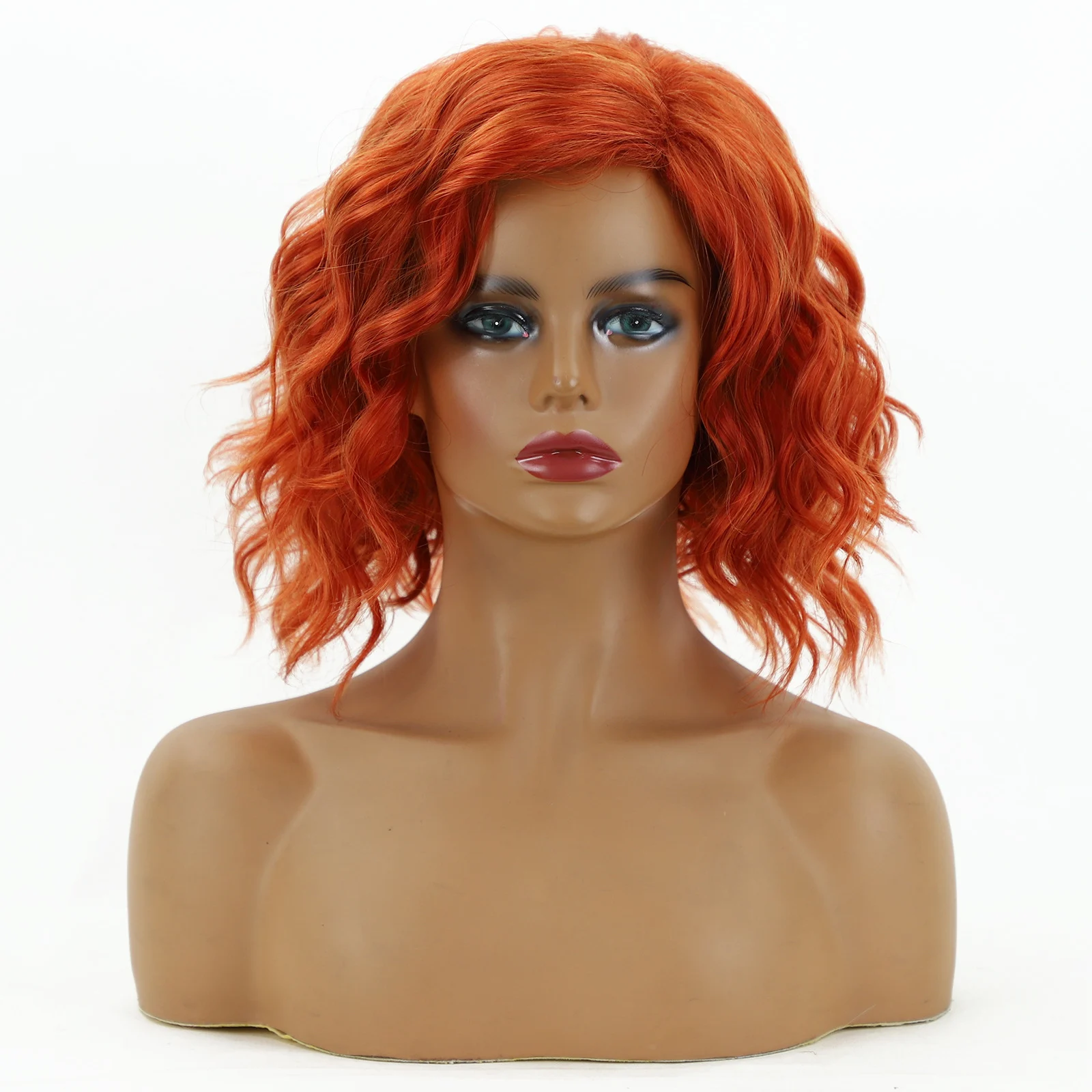 Womens Dyed Mid-length Curly Hair — image 8