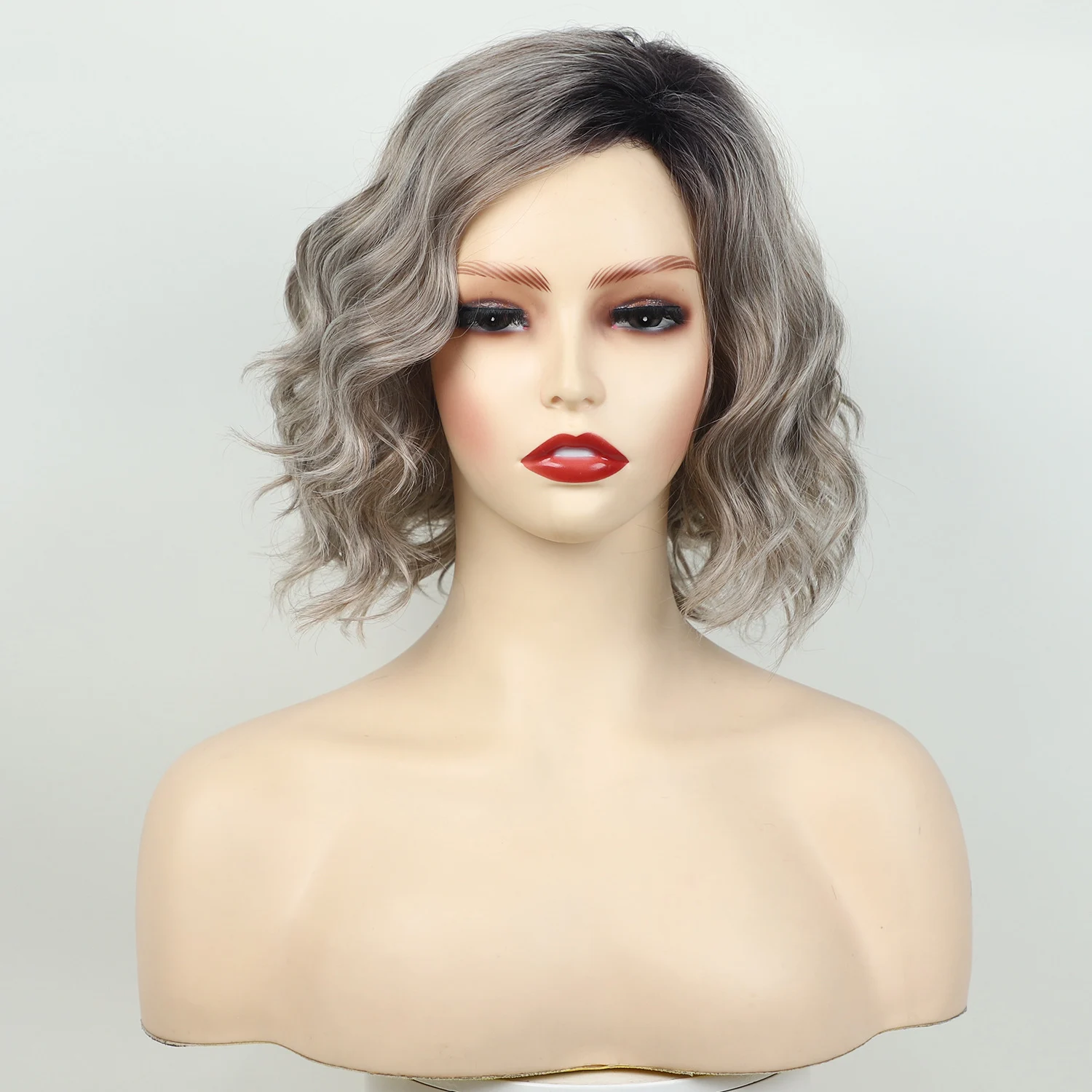 Womens Dyed Mid-length Curly Hair — image 3
