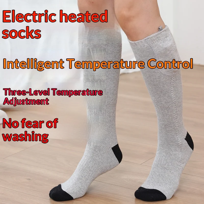 Womens Electric-heated Winter Thigh-high Socks For Cold Weather Protection — image 7