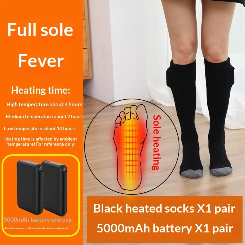 Womens Electric-heated Winter Thigh-high Socks For Cold Weather Protection — image 5