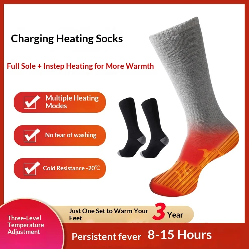 Womens Electric-heated Winter Thigh-high Socks For Cold Weather Protection — image 1
