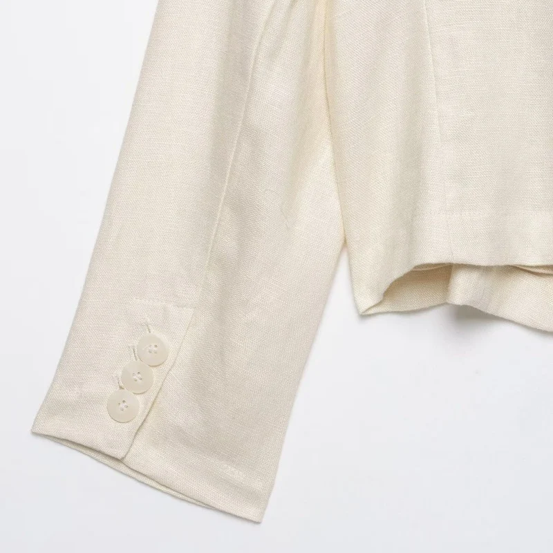 Womens Elegant Linen Blazer — image 3