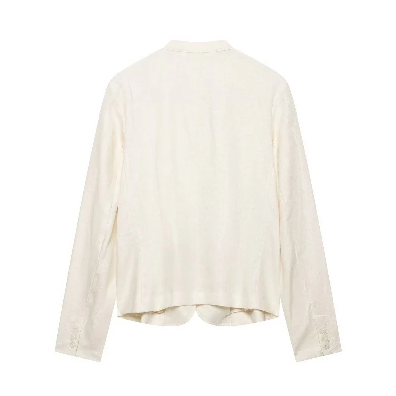 Womens Elegant Linen Blazer — image 2