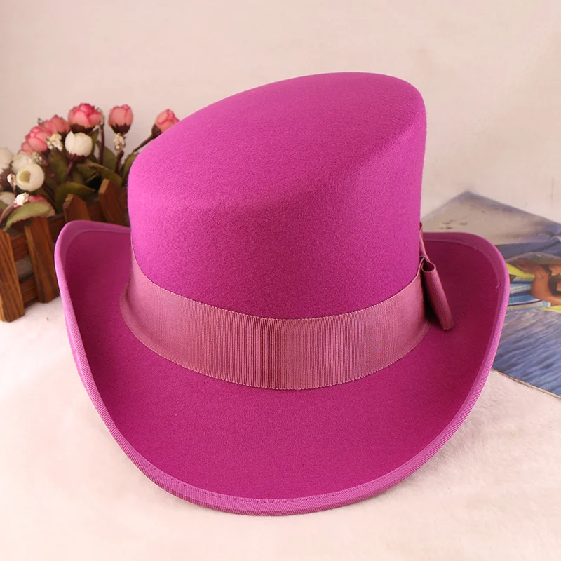 Womens Fashionable Rolled-brim Felt Wool Hat — variant image