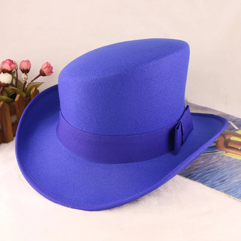 Womens Fashionable Rolled-brim Felt Wool Hat — image 6