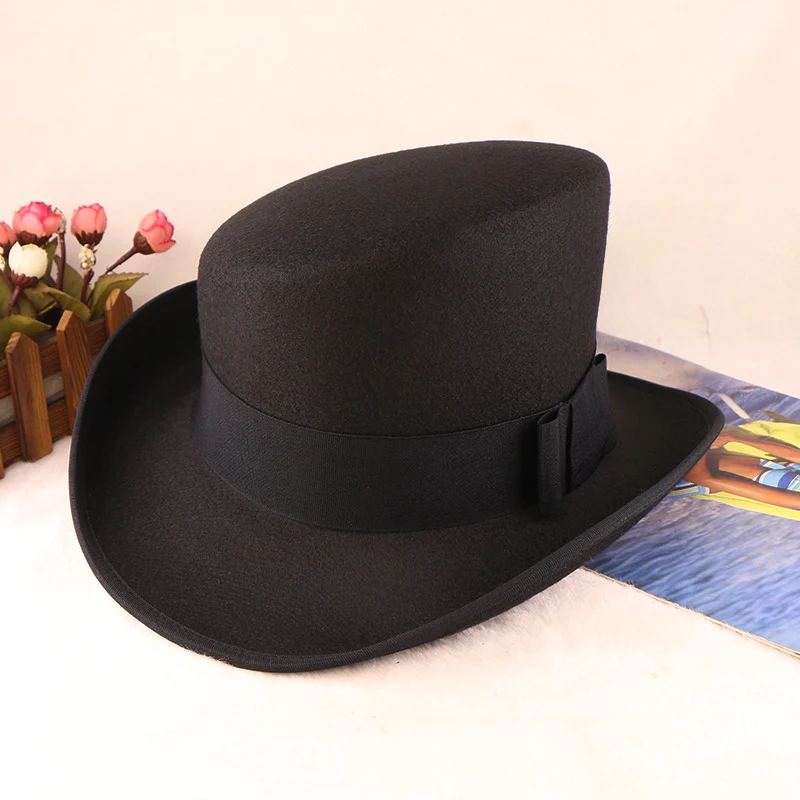 Womens Fashionable Rolled-brim Felt Wool Hat — image 2