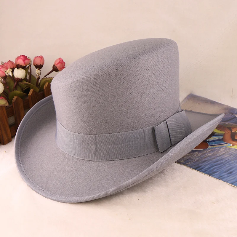 Womens Fashionable Rolled-brim Felt Wool Hat — image 7