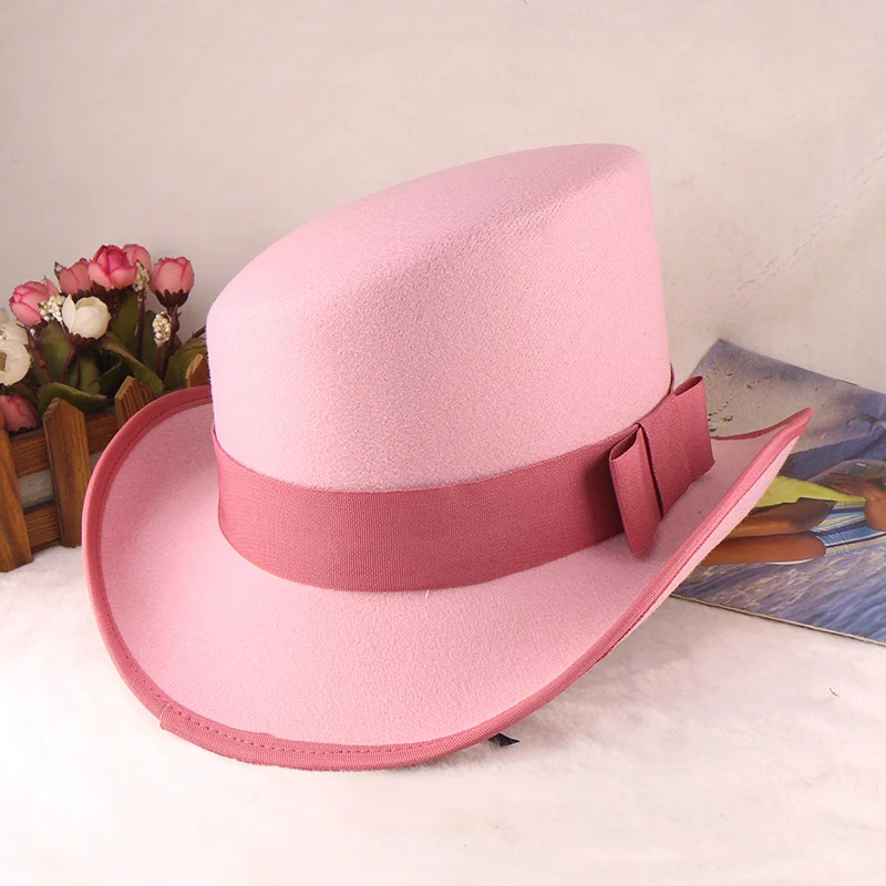 Womens Fashionable Rolled-brim Felt Wool Hat — variant image