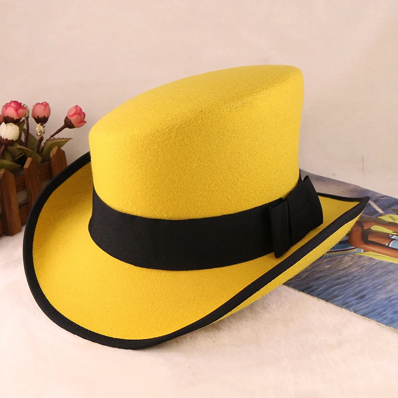 Womens Fashionable Rolled-brim Felt Wool Hat — image 4