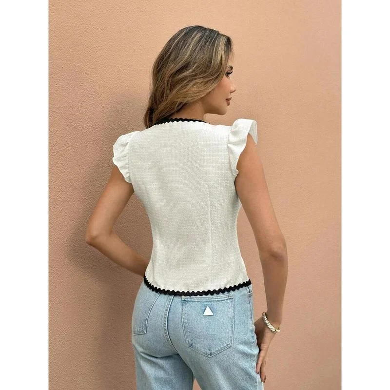 Womens French-style Short-sleeve Summer Shirt — image 2