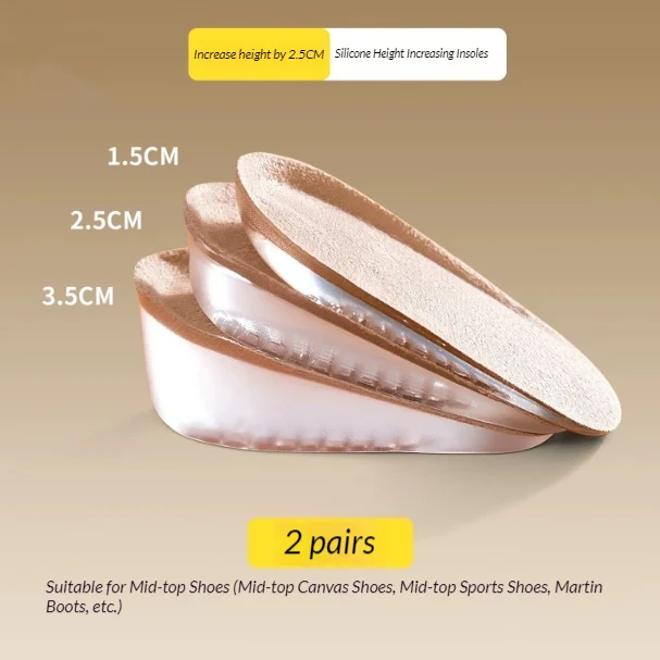 Womens Height-enhancing Insoles Arch Support Reduce Foot Fatigue Height-increasing — image 1