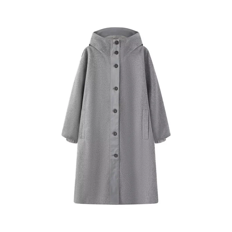 Womens Hooded Quilted Parka Coat — image 6