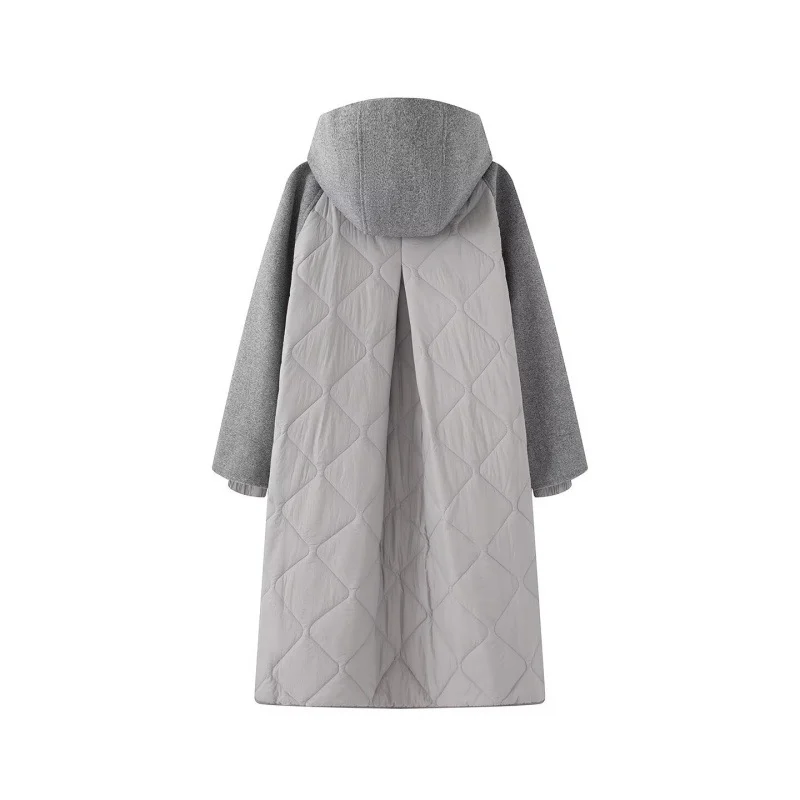 Womens Hooded Quilted Parka Coat — image 5