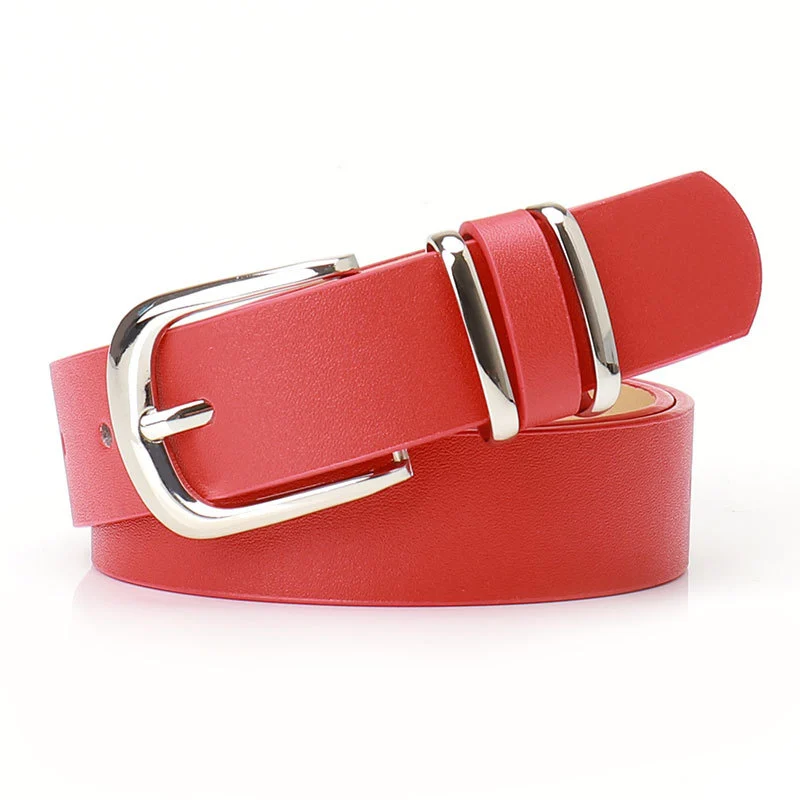 Womens Leather Belt European American Style Versatile For Coats And Trousers — image 3