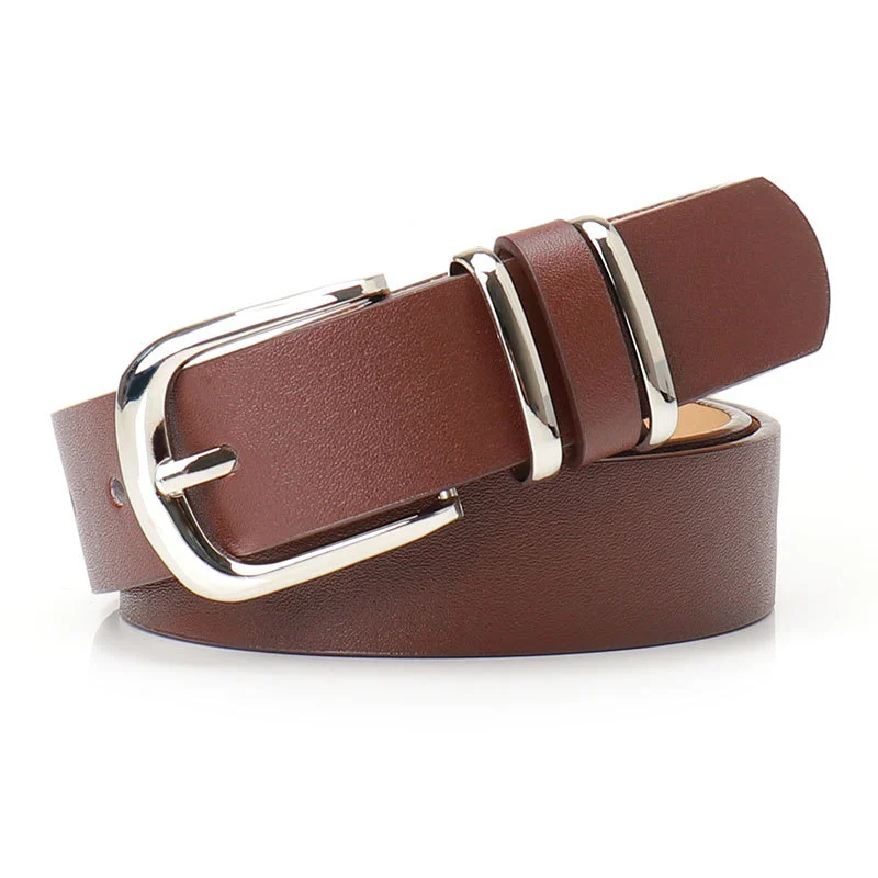 Womens Leather Belt European American Style Versatile For Coats And Trousers — image 2
