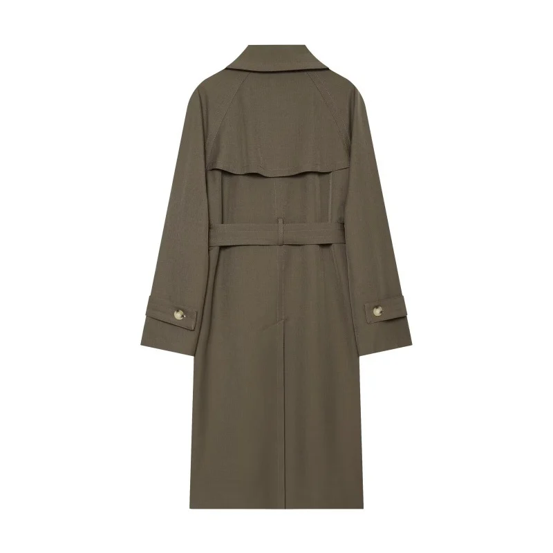 Womens Long Trench Coat With A Belt — image 4