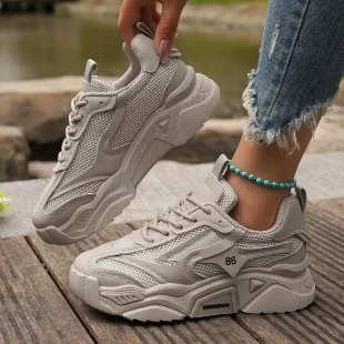 Womens Mesh Fashionable Breathable Casual Sneakers — image 10