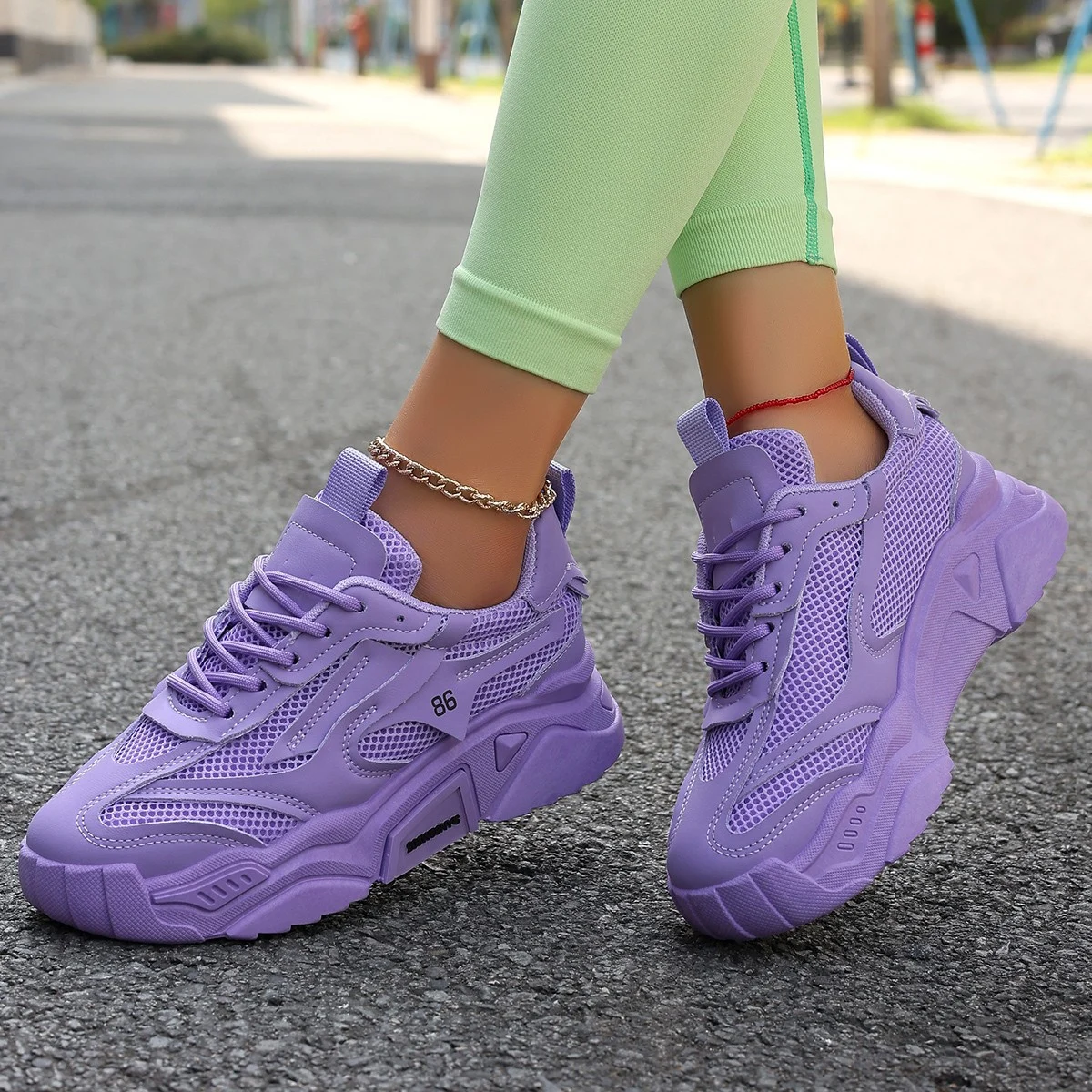 Womens Mesh Fashionable Breathable Casual Sneakers — image 5