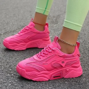 Womens Mesh Fashionable Breathable Casual Sneakers — image 12