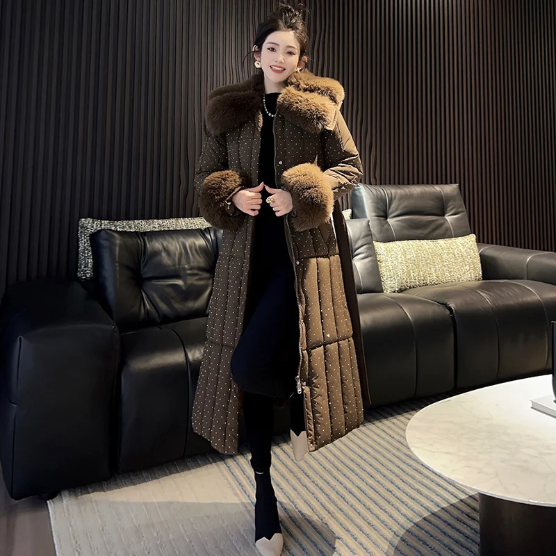 Womens Mid-length Below-the-knee Thickened Warm Cotton Coat — image 4