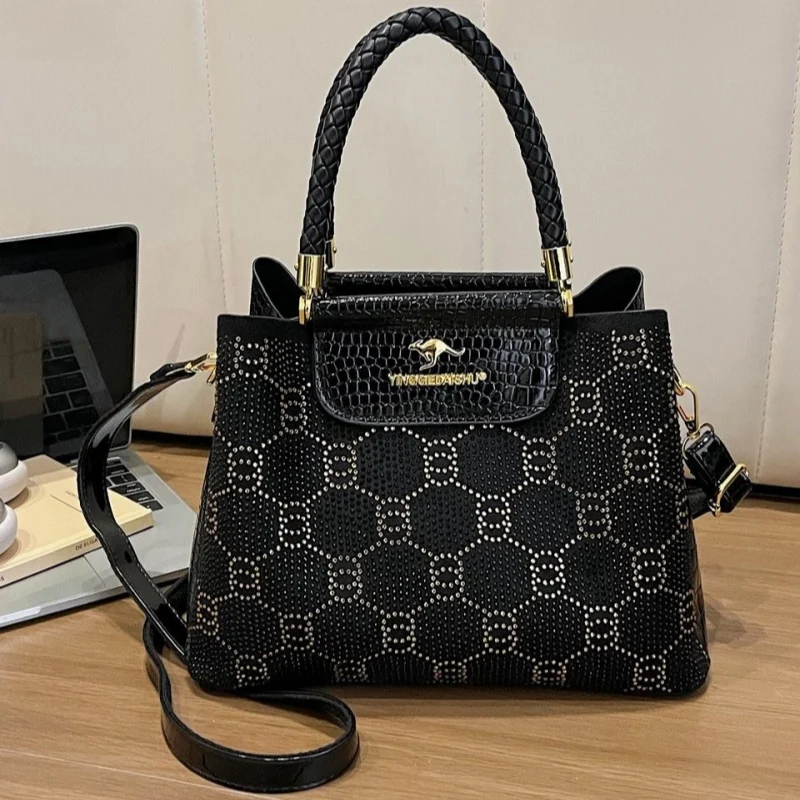 Womens Minimalist Handbag With Heat-applied Rhinestones — image 6