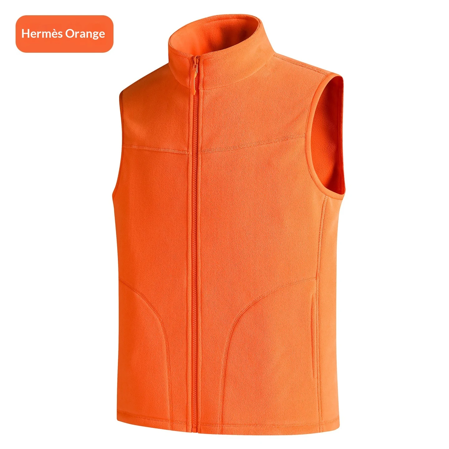 Womens Outdoor Casual Running Stand-neck Vest With Fleece Lining Thickened Waistcoat — image 8