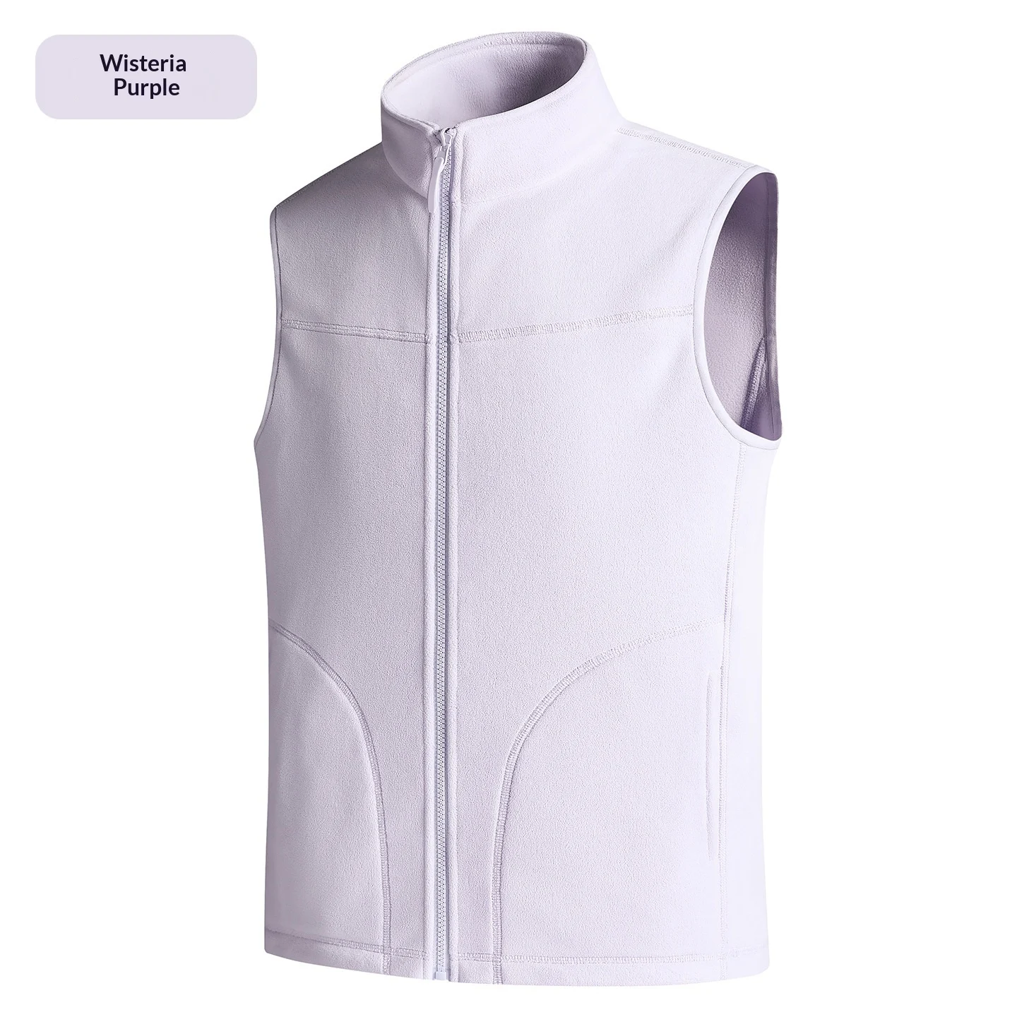 Womens Outdoor Casual Running Stand-neck Vest With Fleece Lining Thickened Waistcoat — image 12