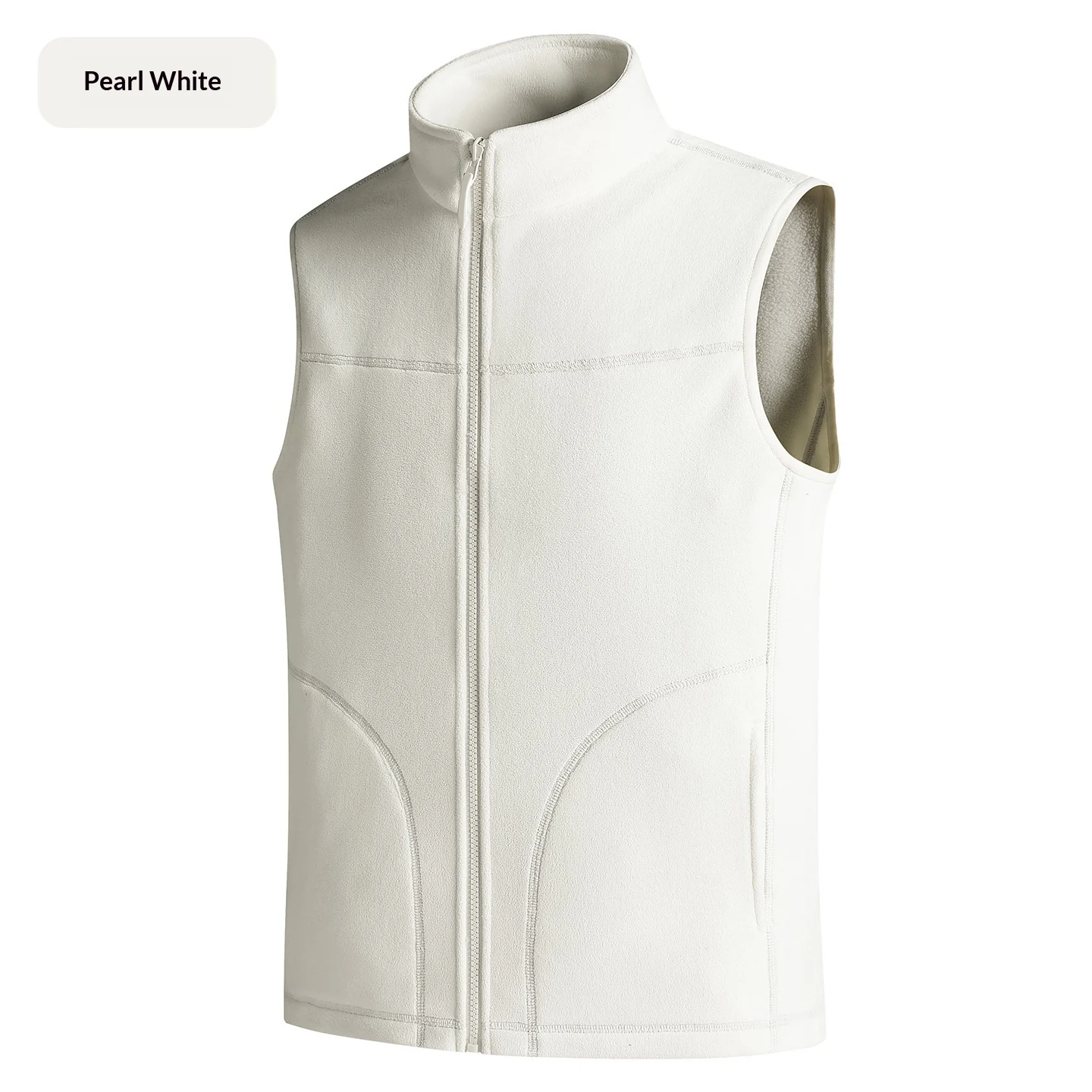 Womens Outdoor Casual Running Stand-neck Vest With Fleece Lining Thickened Waistcoat — image 10
