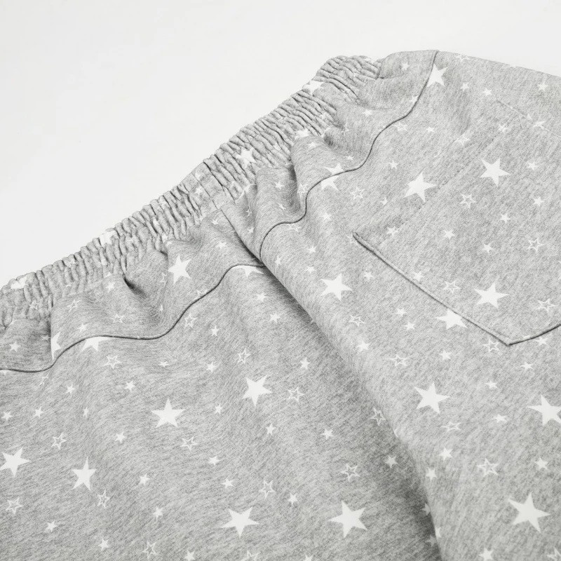 Womens Retro Casual Pants With An All-over Star Print — image 2