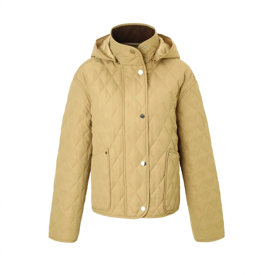 Womens Short, Detachable-hooded Padded Coat — image 1