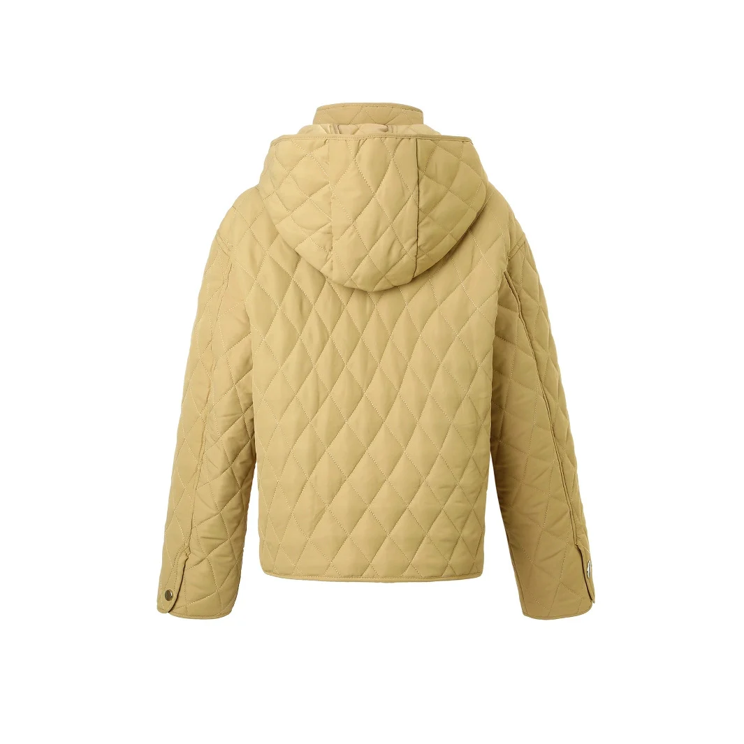 Womens Short, Detachable-hooded Padded Coat — image 2