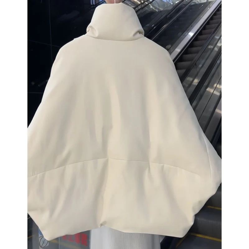 Womens Short, Large Lapel Cotton Coat Warm Outerwear — image 6