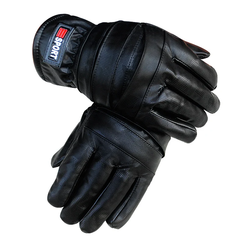 Womens Winter Fashionable Leather Touchscreen Gloves With A Wide U-shape Cuff — image 5