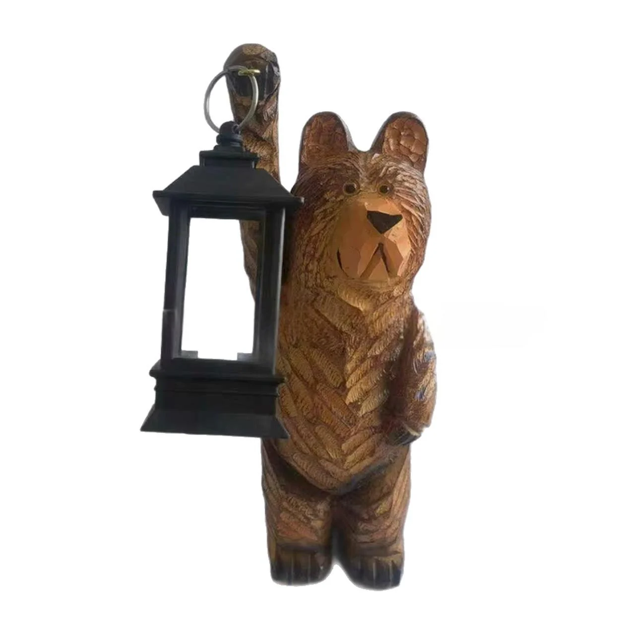 Wood-carved Bear Figurine With LED Lighting — image 4