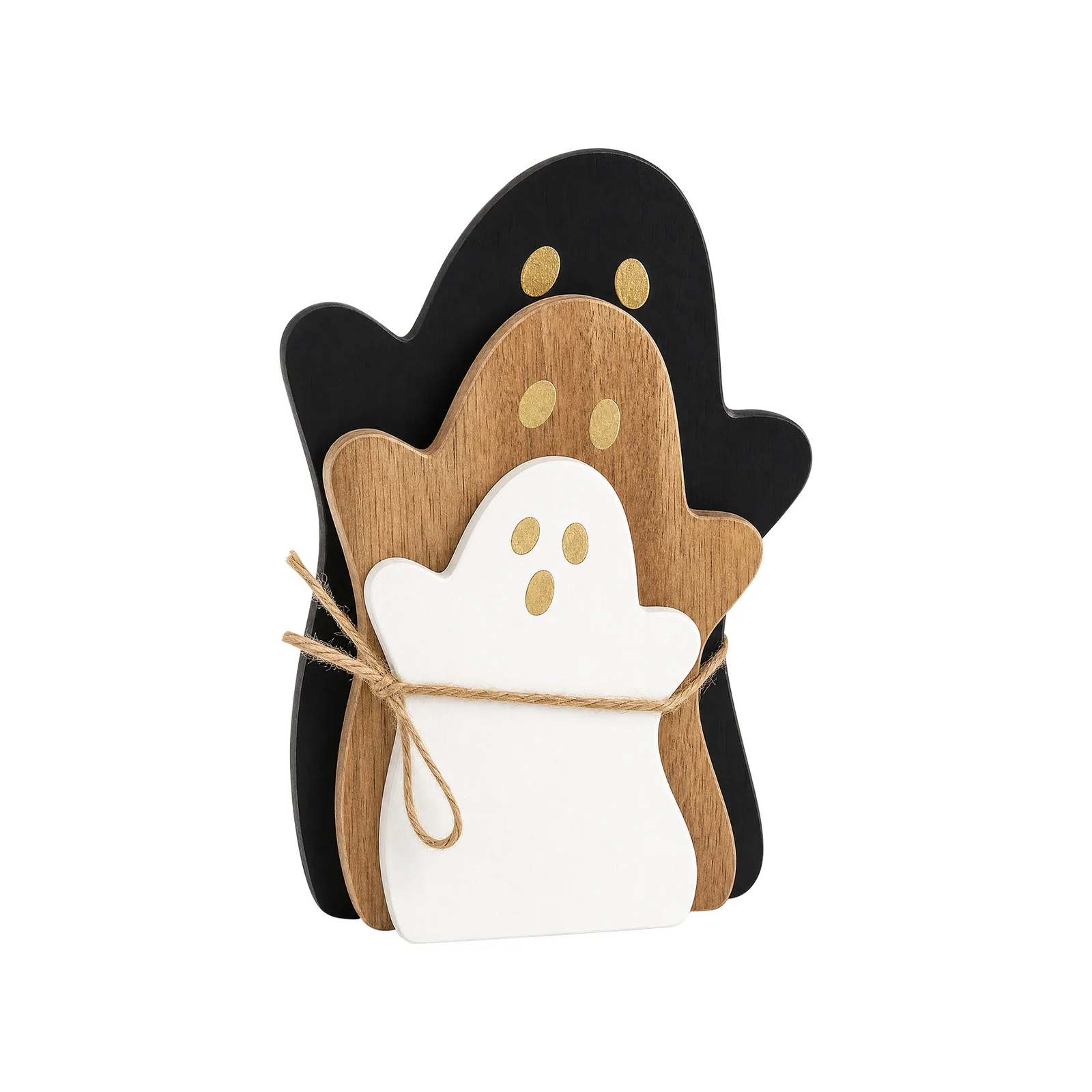 Wooden Ghost Decoration Set Ornaments — image 3