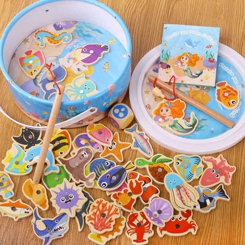 Wooden Magnetic Fishing Toy For Babies And Children — image 2
