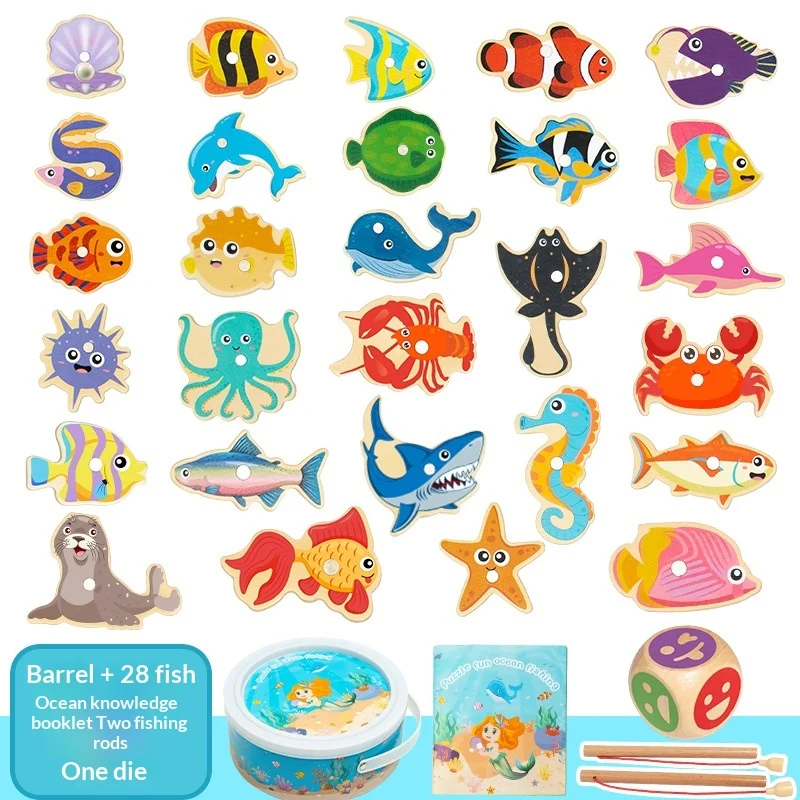 Wooden Magnetic Fishing Toy For Babies And Children — image 5