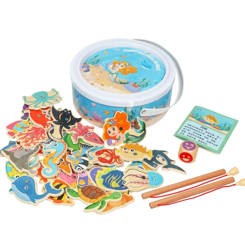 Wooden Magnetic Fishing Toy For Babies And Children — image 7