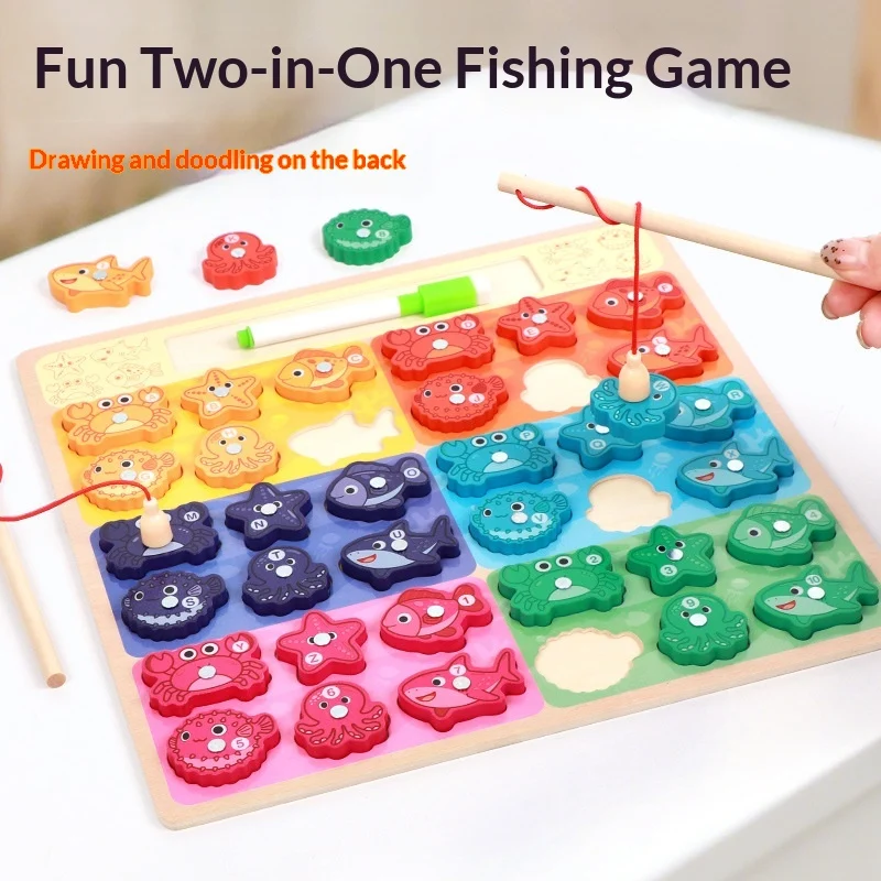 Wooden Magnetic Fishing Toy For Babies And Children — image 3