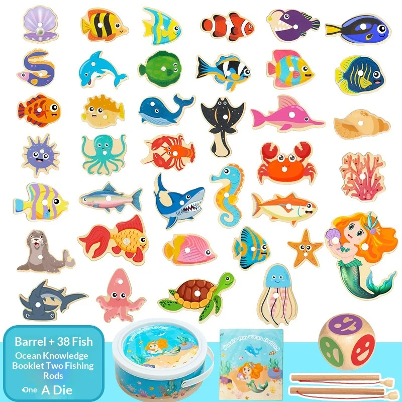 Wooden Magnetic Fishing Toy For Babies And Children — image 6