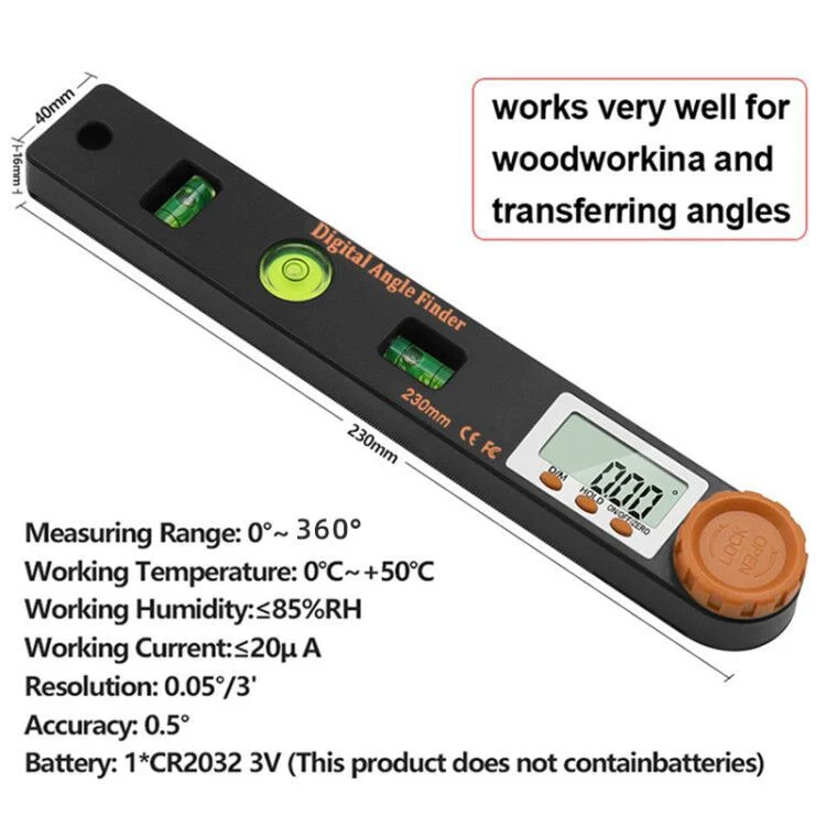 Woodworking Angle Ruler 4-in-1 Orange — image 2