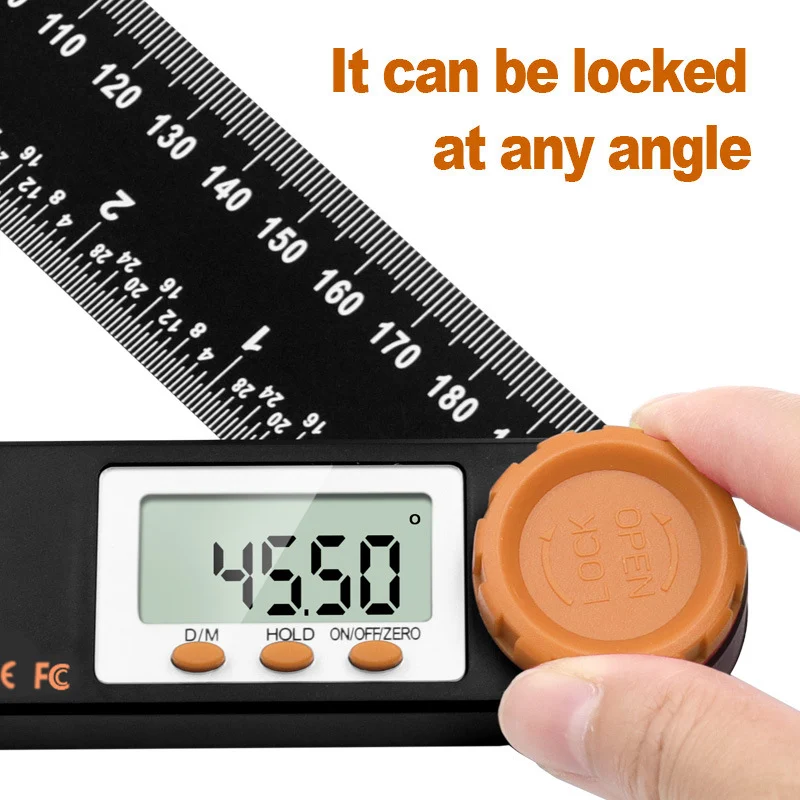 Woodworking Angle Ruler 4-in-1 Orange — image 5