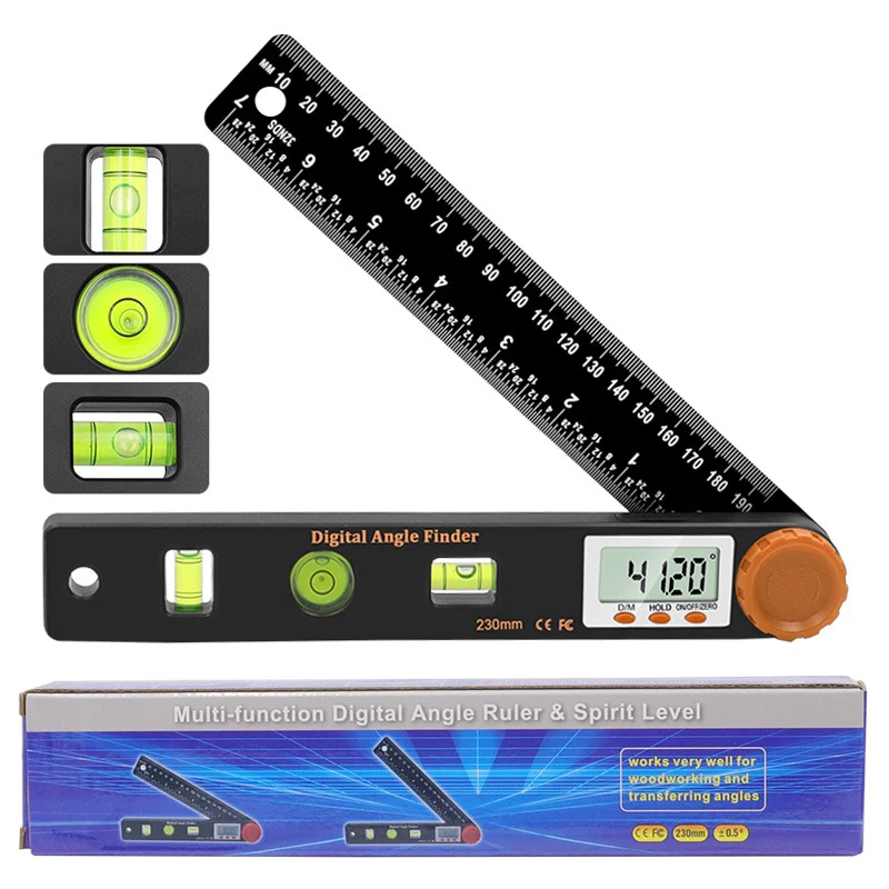 Woodworking Angle Ruler 4-in-1 Orange — image 4