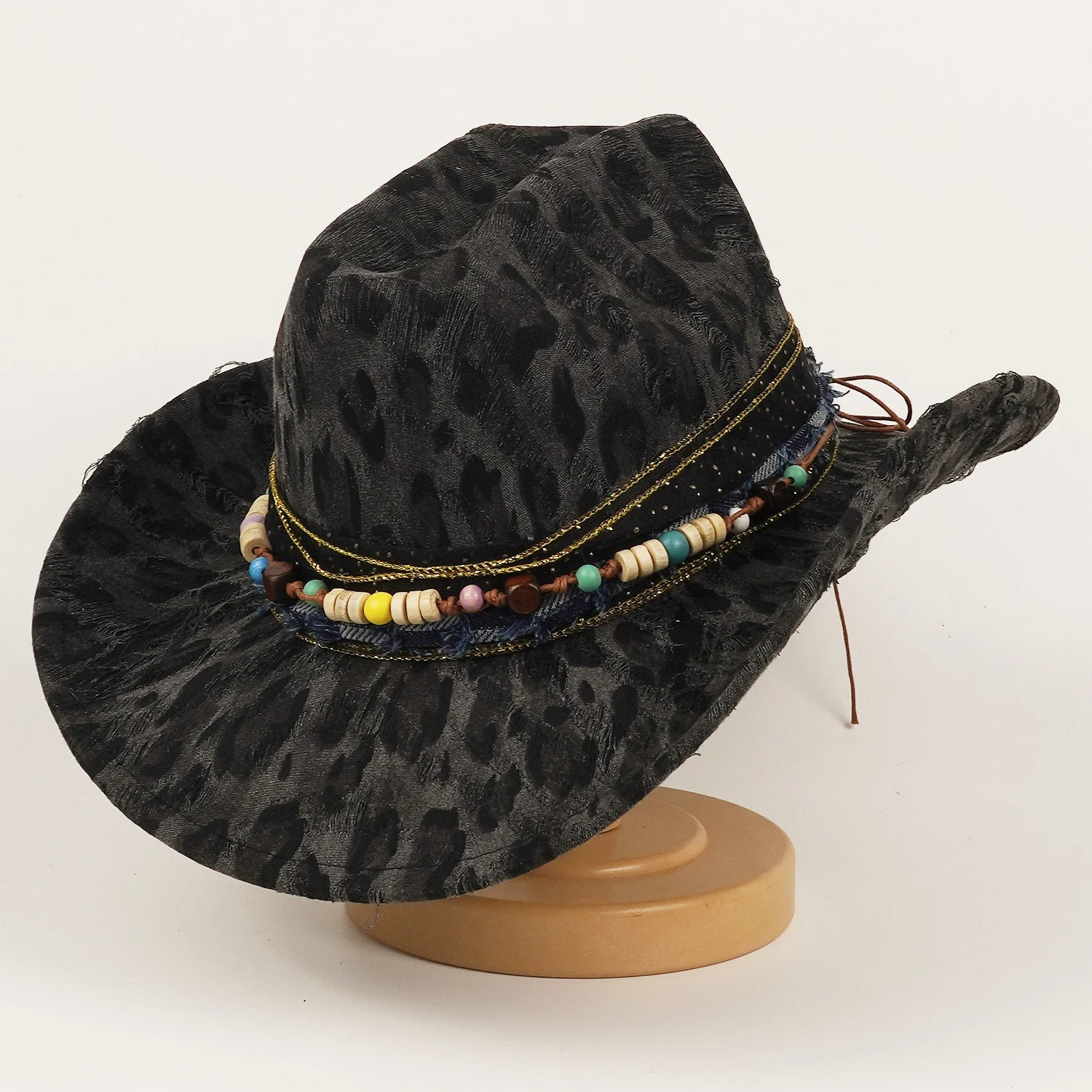 Wool Ethnic-style Womens Leopard-print Hat — image 2