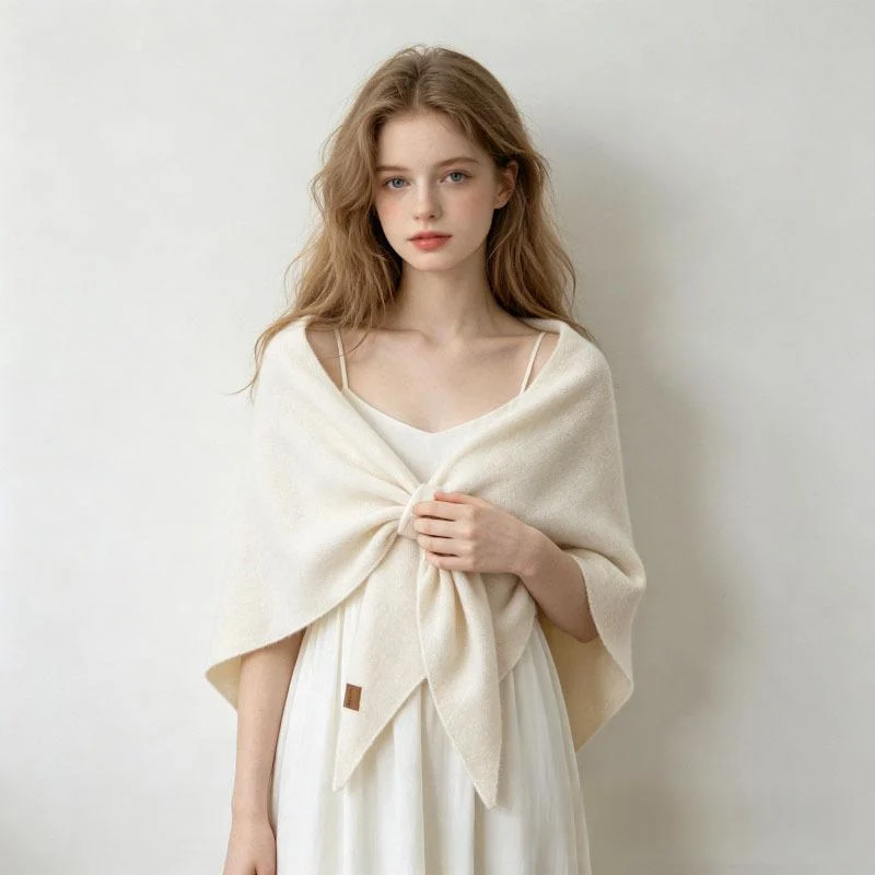 Wool Large Triangle Scarf Shawl — image 3