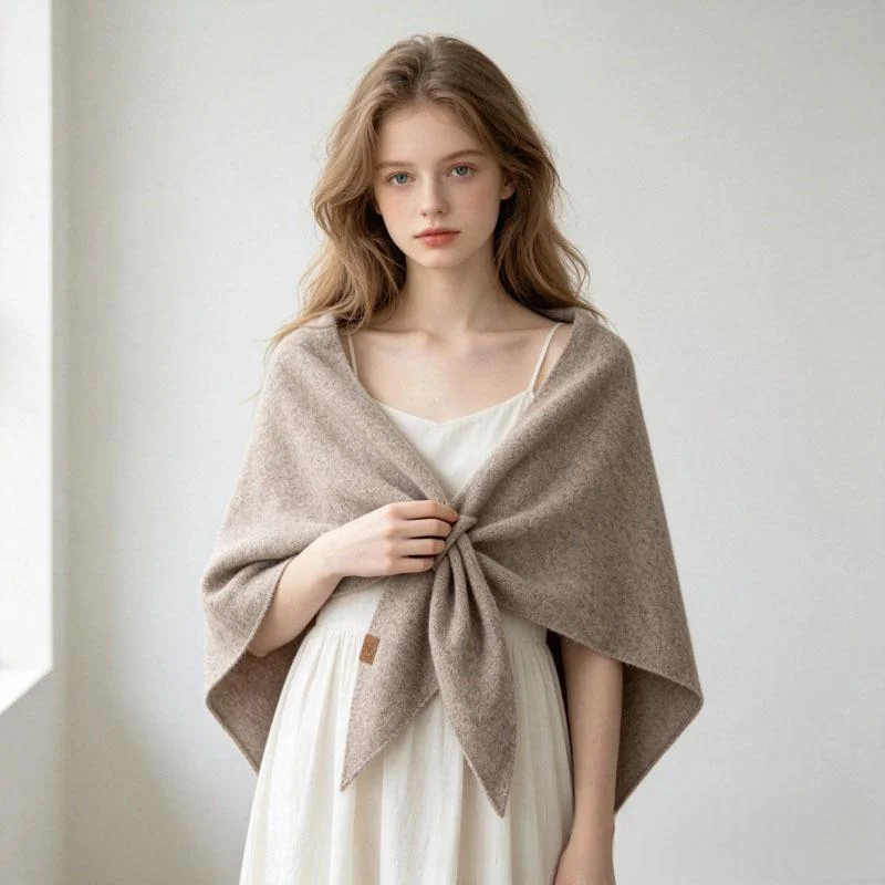 Wool Large Triangle Scarf Shawl — image 4